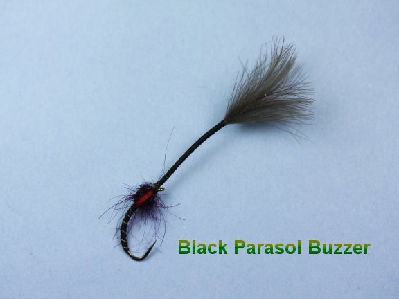 Black Parasol Buzzer Fly - Fishing Flies with Fish4Flies UK